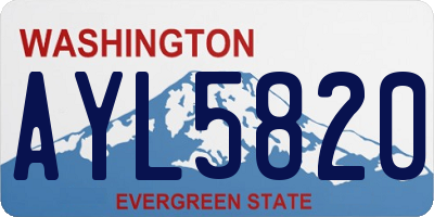 WA license plate AYL5820