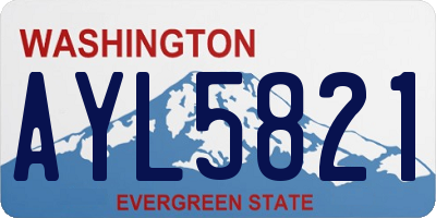 WA license plate AYL5821