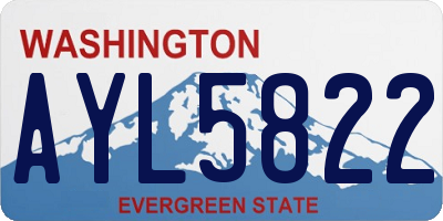 WA license plate AYL5822