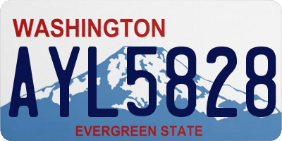 WA license plate AYL5828