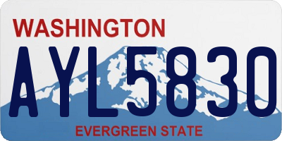 WA license plate AYL5830