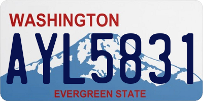 WA license plate AYL5831