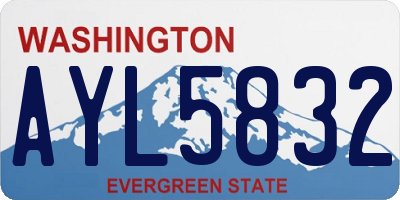 WA license plate AYL5832