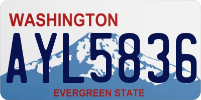 WA license plate AYL5836