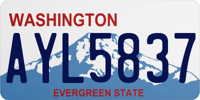 WA license plate AYL5837
