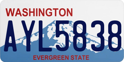 WA license plate AYL5838