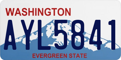 WA license plate AYL5841