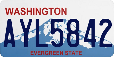 WA license plate AYL5842