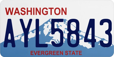 WA license plate AYL5843