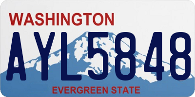 WA license plate AYL5848