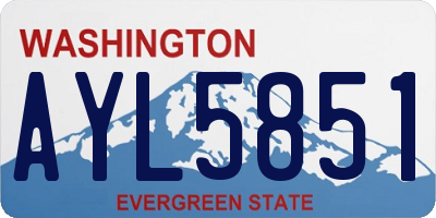 WA license plate AYL5851