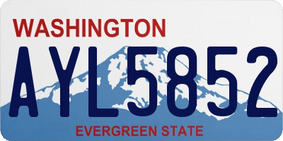 WA license plate AYL5852