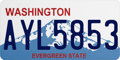 WA license plate AYL5853
