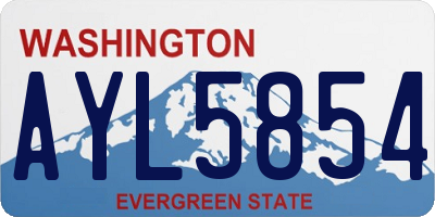 WA license plate AYL5854