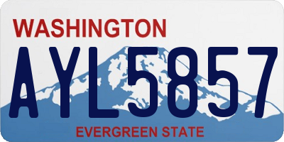 WA license plate AYL5857