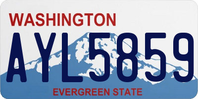 WA license plate AYL5859