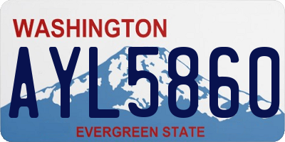 WA license plate AYL5860