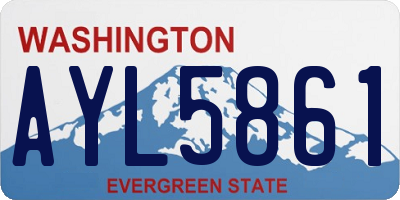 WA license plate AYL5861