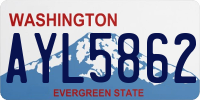 WA license plate AYL5862