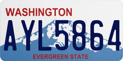WA license plate AYL5864