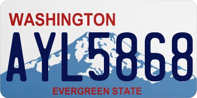 WA license plate AYL5868