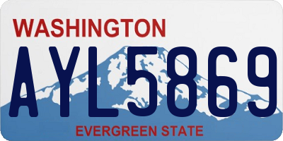 WA license plate AYL5869