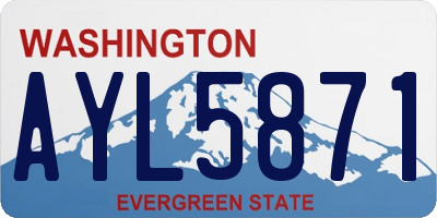 WA license plate AYL5871