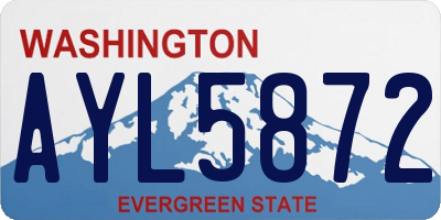 WA license plate AYL5872