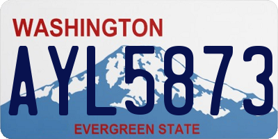 WA license plate AYL5873