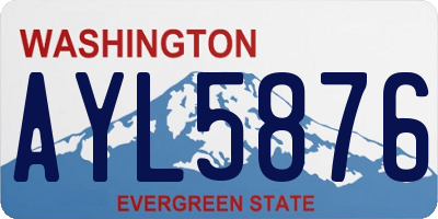 WA license plate AYL5876