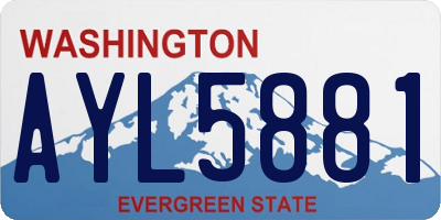 WA license plate AYL5881
