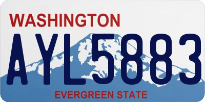 WA license plate AYL5883