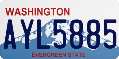 WA license plate AYL5885