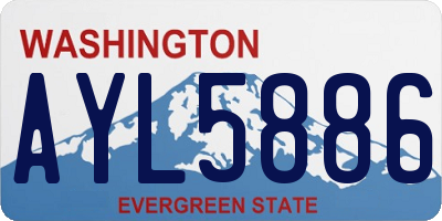 WA license plate AYL5886