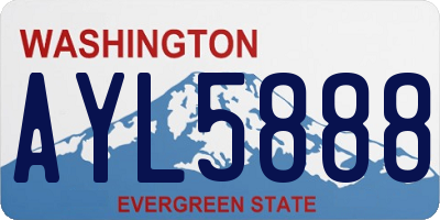 WA license plate AYL5888