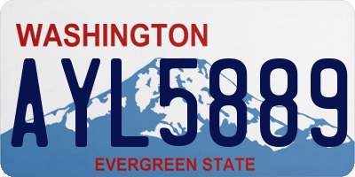 WA license plate AYL5889