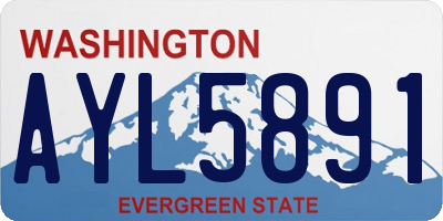 WA license plate AYL5891