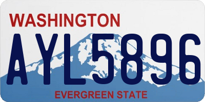 WA license plate AYL5896
