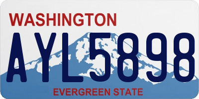 WA license plate AYL5898