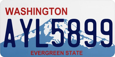 WA license plate AYL5899