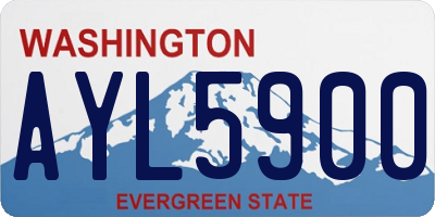 WA license plate AYL5900