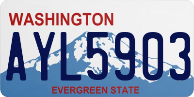 WA license plate AYL5903