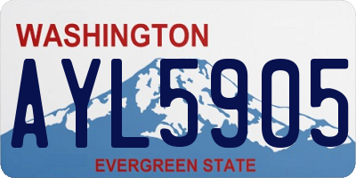 WA license plate AYL5905