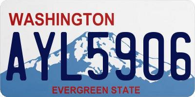 WA license plate AYL5906