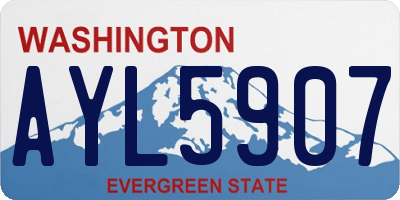 WA license plate AYL5907