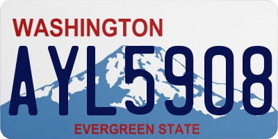 WA license plate AYL5908