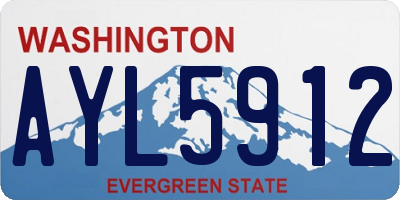 WA license plate AYL5912