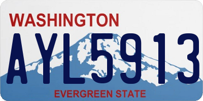 WA license plate AYL5913