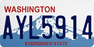 WA license plate AYL5914