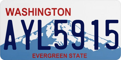 WA license plate AYL5915